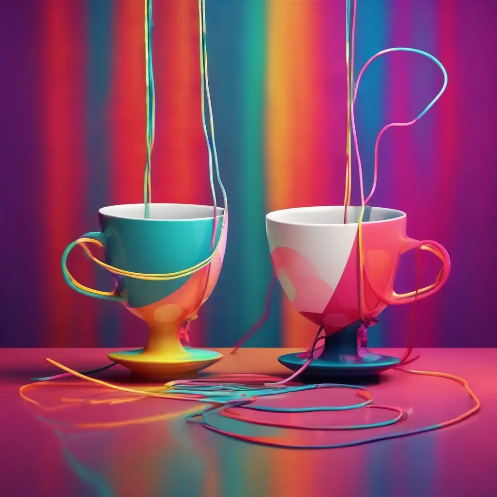 Two colorful cups on a vibrant background, symbolizing true love and mental health disparities.